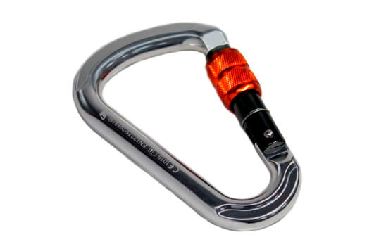 Mosquetão HMS Alumínio 25KN SideUp - Trava Rosca Keylock Polido